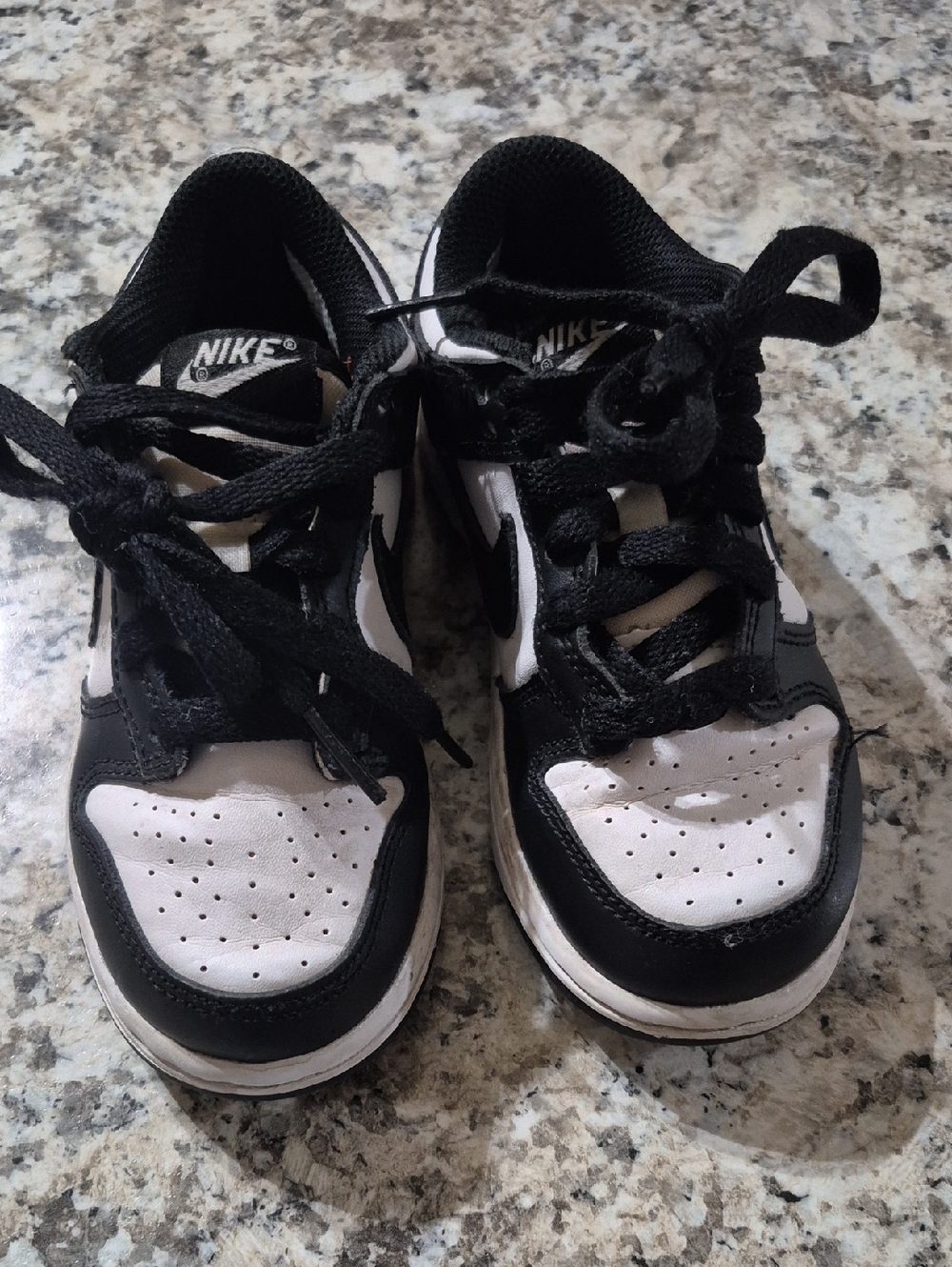 Nike Kids Black and White Low-Top Sneakers